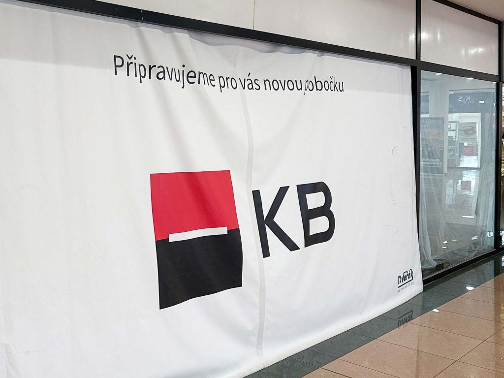 Přestavba obchodního prostoru v OD Dvořák na pobočku Komerční banky